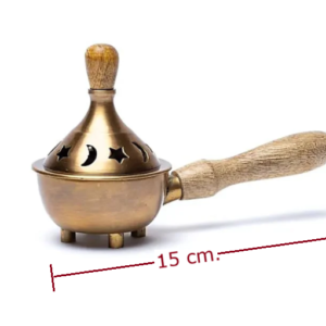 BRÛLE ENCENS EN LAITON AVEC POIGNÉE